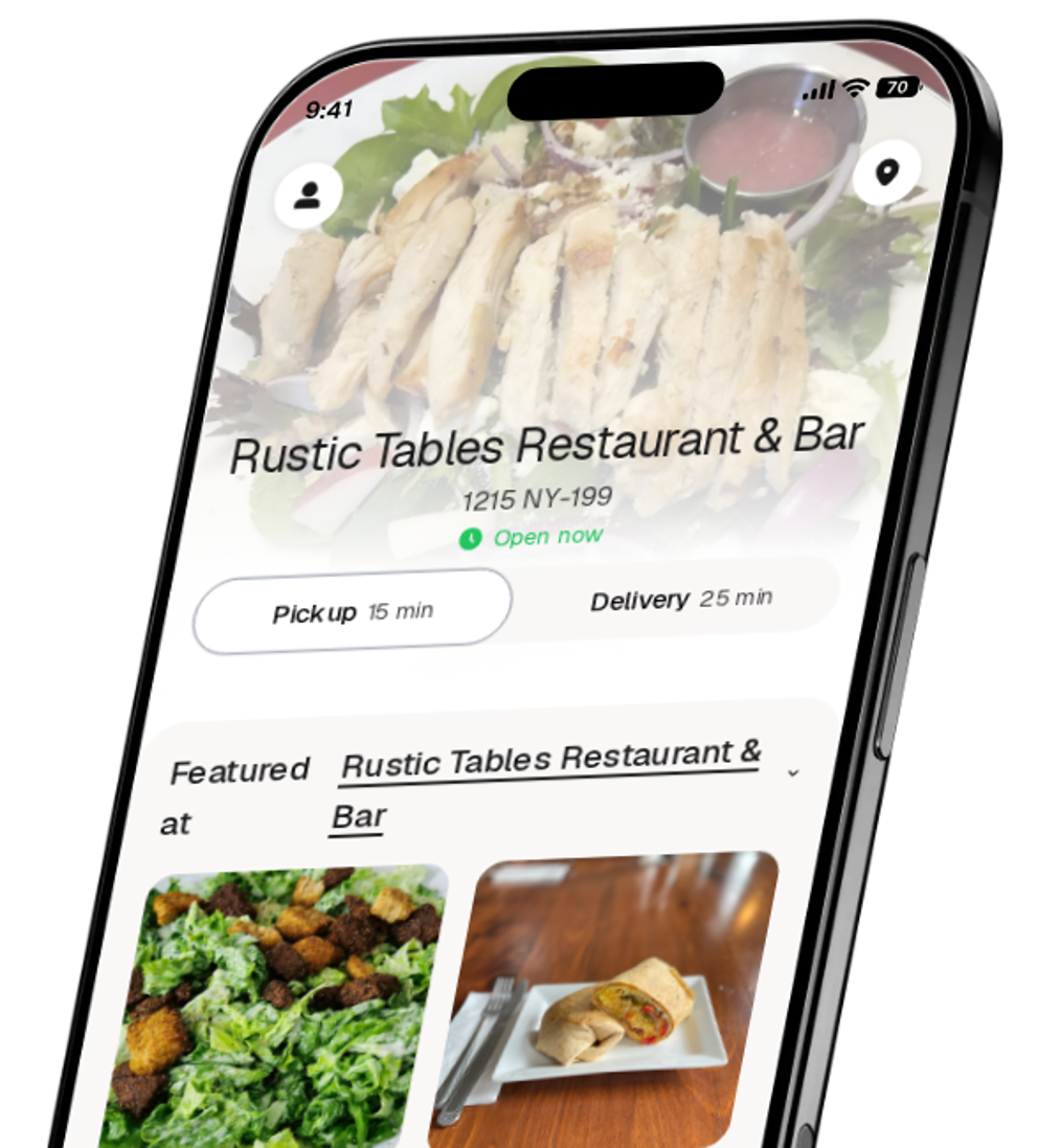 Rustic Tables Restaurant & Bar app preview