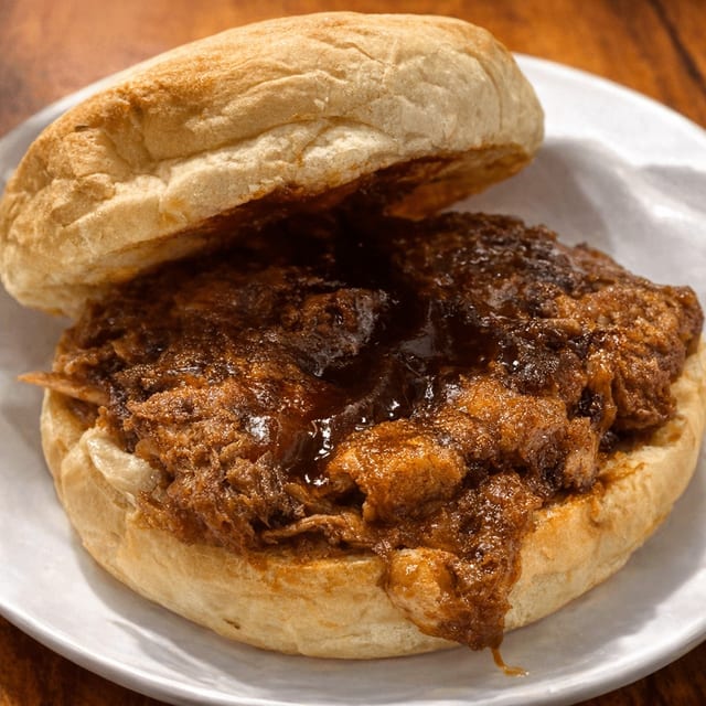 House BBQ Pork Sandwich.