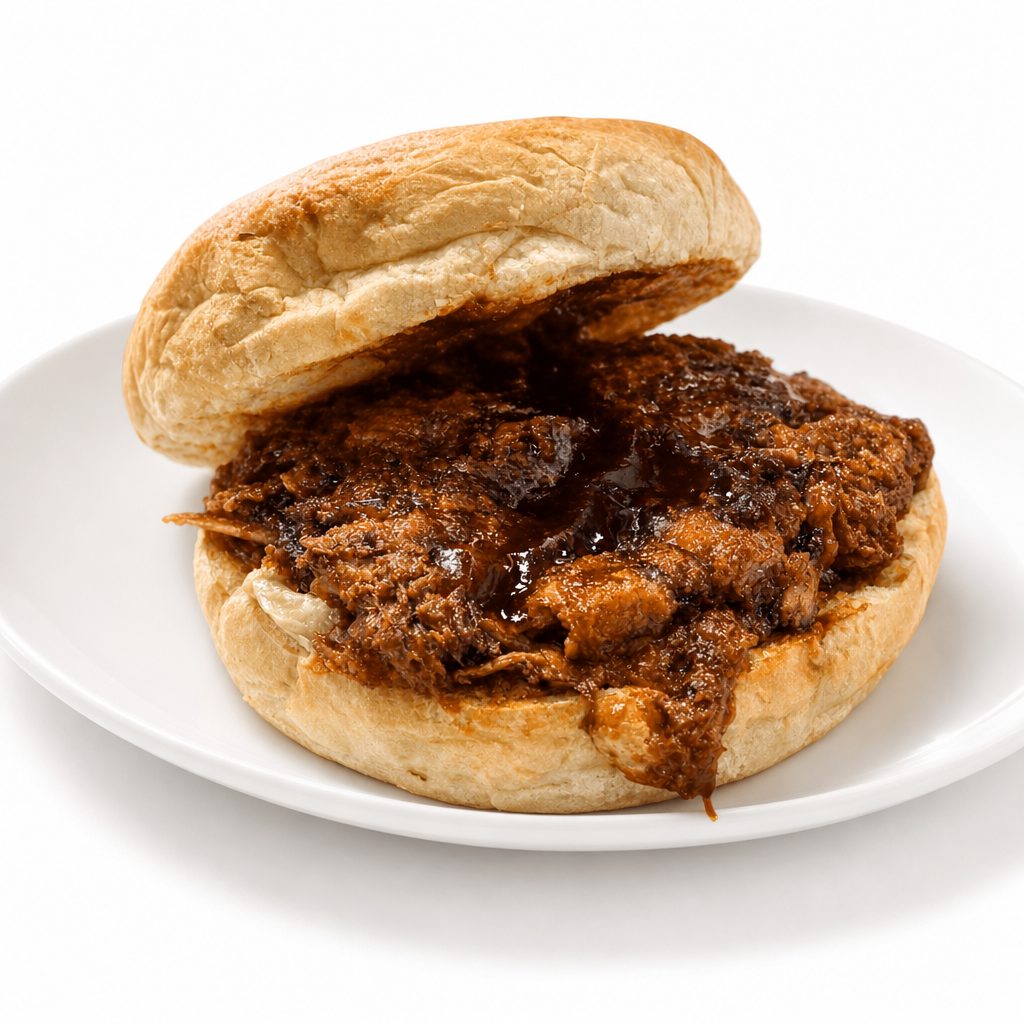 House BBQ Pork Sandwich.